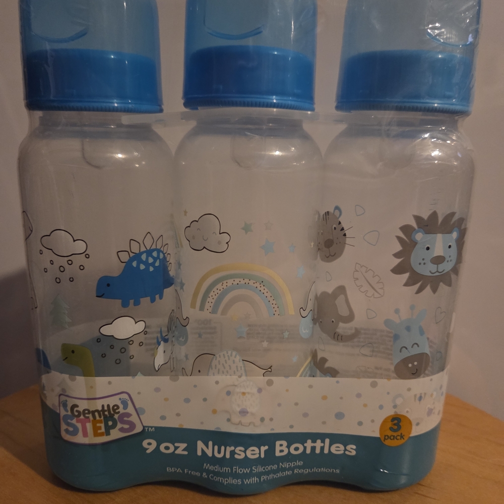 Blue 9oz Nurser Bottles - 3 Pack
